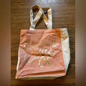 Mary & Martha Tote Bag Pink Natural Gold “Living in the &”